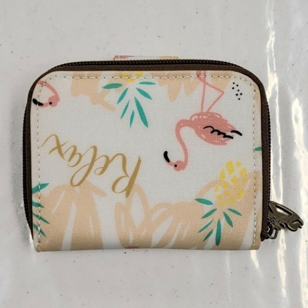 Waterproof Flamingo Short Snap Wallet Coin Purse - Picture 8 of 13